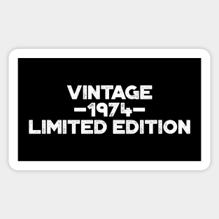 Vintage 1974 Limited Edition White 50th Birthday Sticker